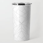 Geometric Soft Grey Silver Modern Pattern Travel Mug Gallery Image 1