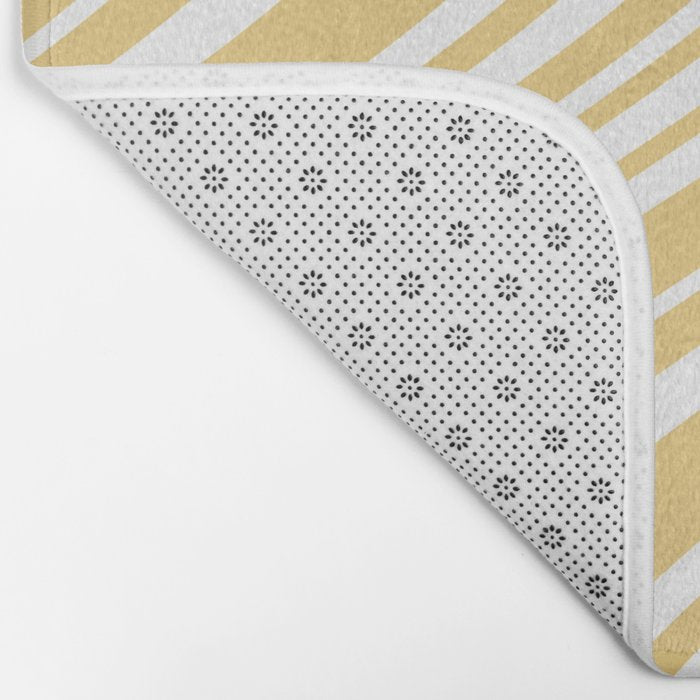 Wavy Stripes XLIV - Pastel Yellow Bath Mat Gallery Image 2