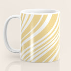 Wavy Stripes XLIV - Pastel Yellow Coffee Mug Gallery Image 3