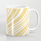 Wavy Stripes XLIV - Pastel Yellow Coffee Mug Gallery Image 1