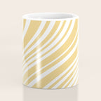 Wavy Stripes XLIV - Pastel Yellow Coffee Mug Gallery Image 4