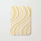 Wavy Stripes XLIV - Pastel Yellow Bath Mat Gallery Image 1