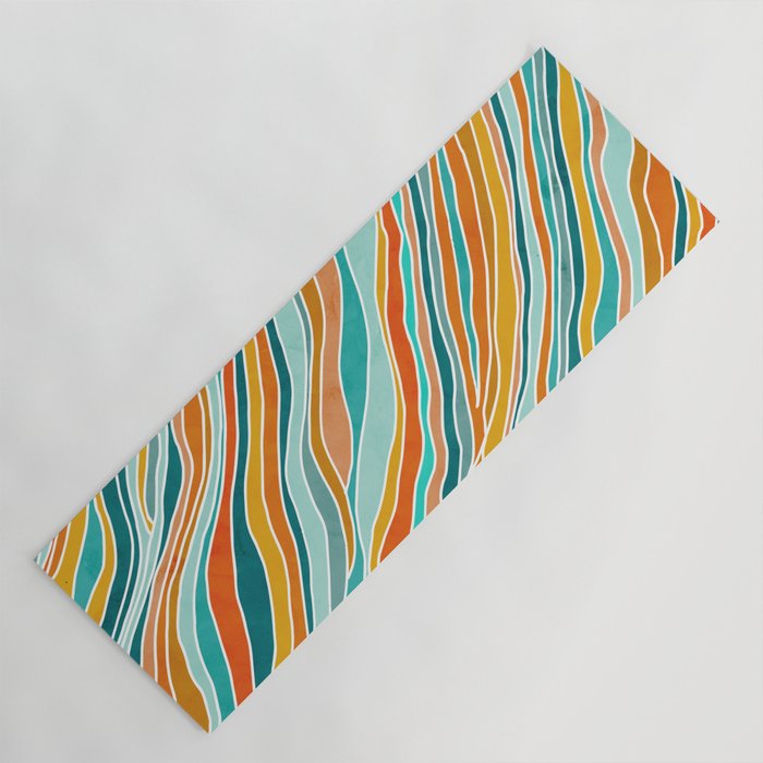 Colorful Summer Stripes Yoga Mat Gallery Image 1
