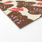 Bold flowers in my garden brown on offwhite Welcome Mat Gallery Image 2