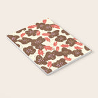 Bold flowers in my garden brown on offwhite Notebook Gallery Image 3