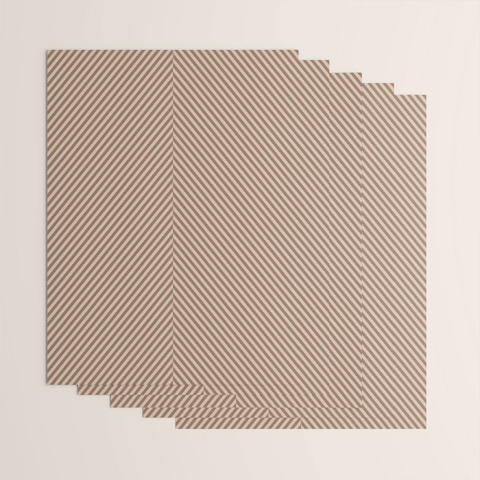 Angular Stripes XXXI Coffee Creme Wrapping Paper Gallery Image 3