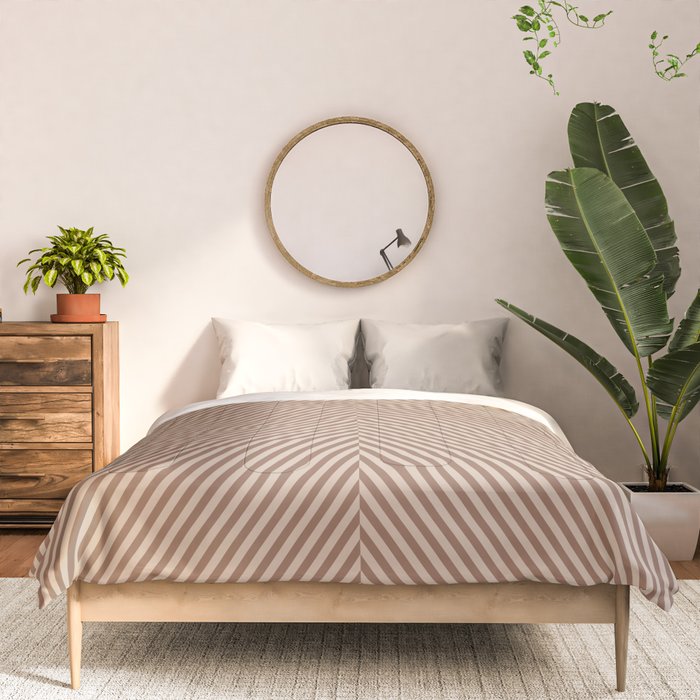 Angular Stripes XXXI Coffee Creme Comforter Gallery Image 3