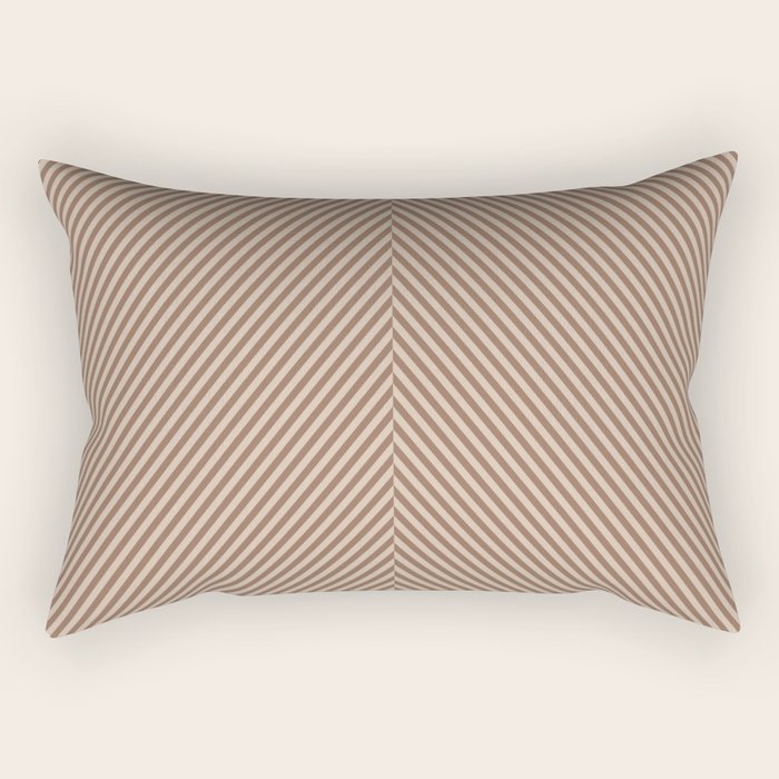 Angular Stripes XXXI Coffee Creme Rectangular Pillow Gallery Image 2