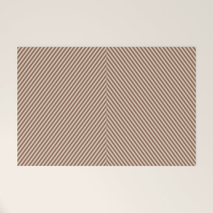 Angular Stripes XXXI Coffee Creme Welcome Mat Gallery Image 1