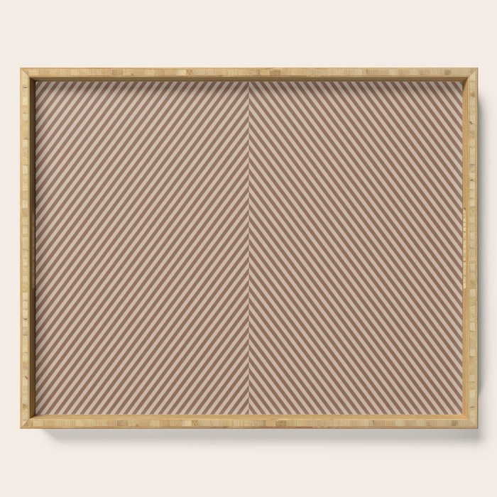 Angular Stripes XXXI Coffee Creme Serving Tray Gallery Image 1