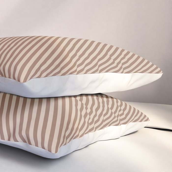 Angular Stripes XXXI Coffee Creme Pillow Sham Gallery Image 3