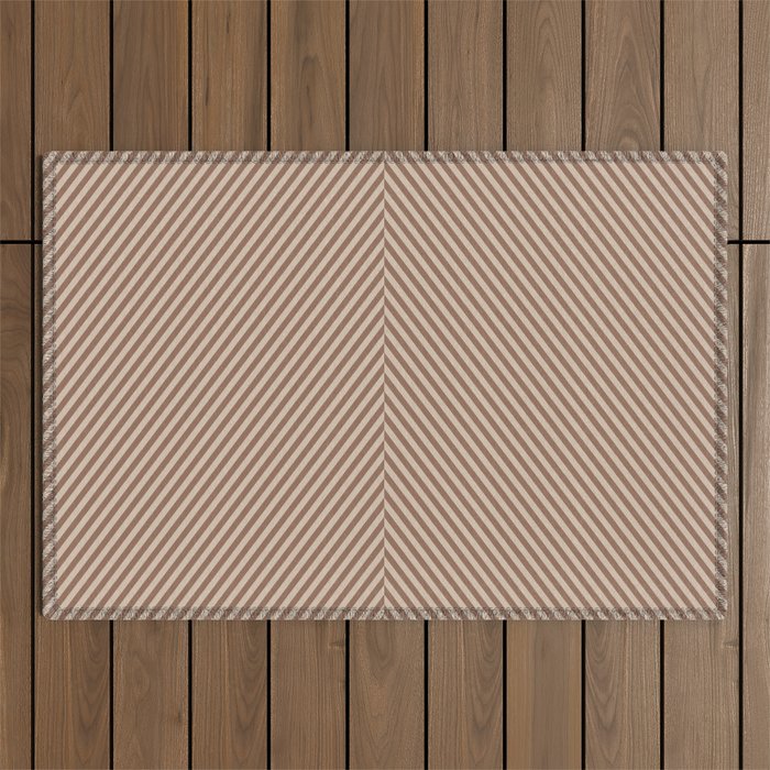 Angular Stripes XXXI Coffee Creme Outdoor Rug Gallery Image 1