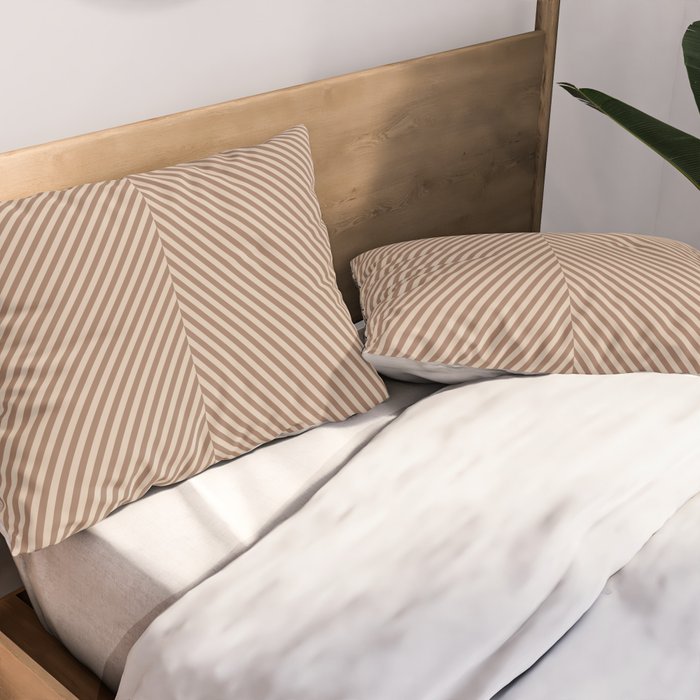 Angular Stripes XXXI Coffee Creme Pillow Sham Gallery Image 2