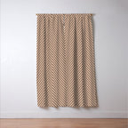 Angular Stripes XXXI Coffee Creme Window Curtain Gallery Image 3
