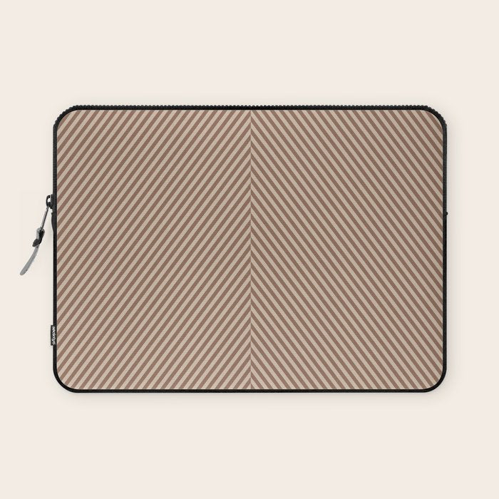 Angular Stripes XXXI Coffee Creme Laptop Sleeve Gallery Image 1