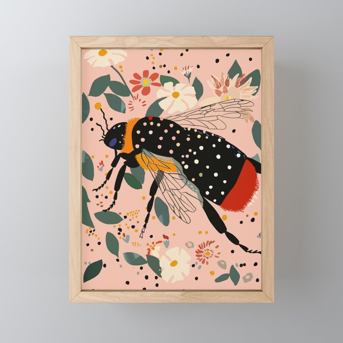 Floral Buzz Mini Art Print Gallery Image 1