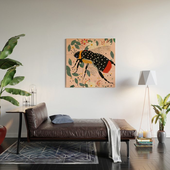 Floral Buzz Wood Wall Art Gallery Image 2