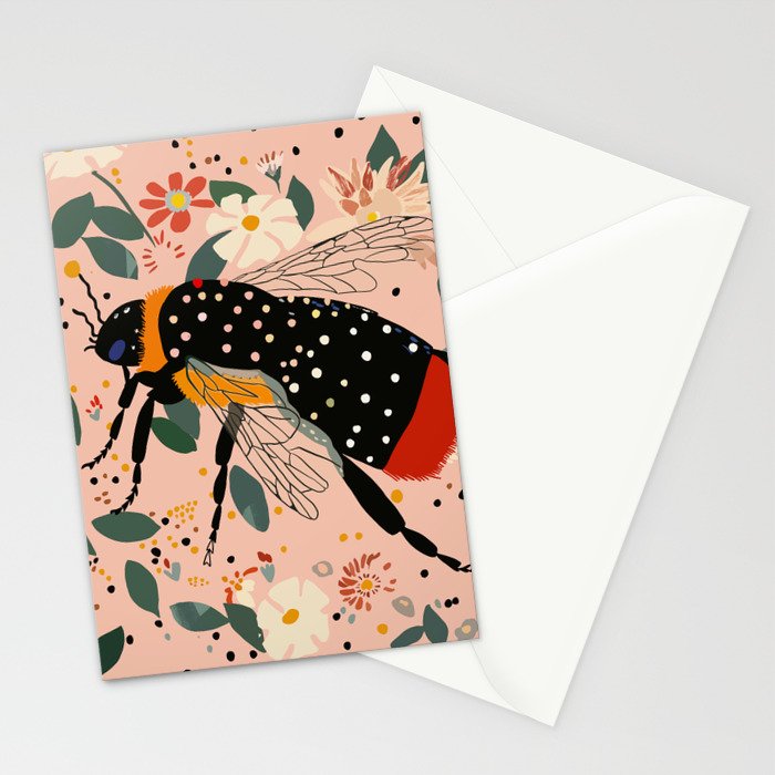 Floral Buzz Stationery Card Gallery Image 2
