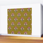 Block pink floral  Wall Mural Gallery Image 2