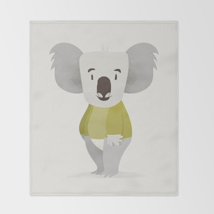 Kiddie Koala Throw Blanket Gallery Image 2