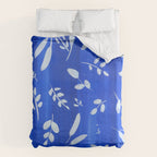 blue and white leaves Duvet Cover Gallery Image 6