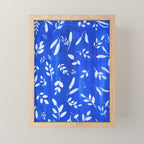 blue and white leaves Mini Art Print Gallery Image 1