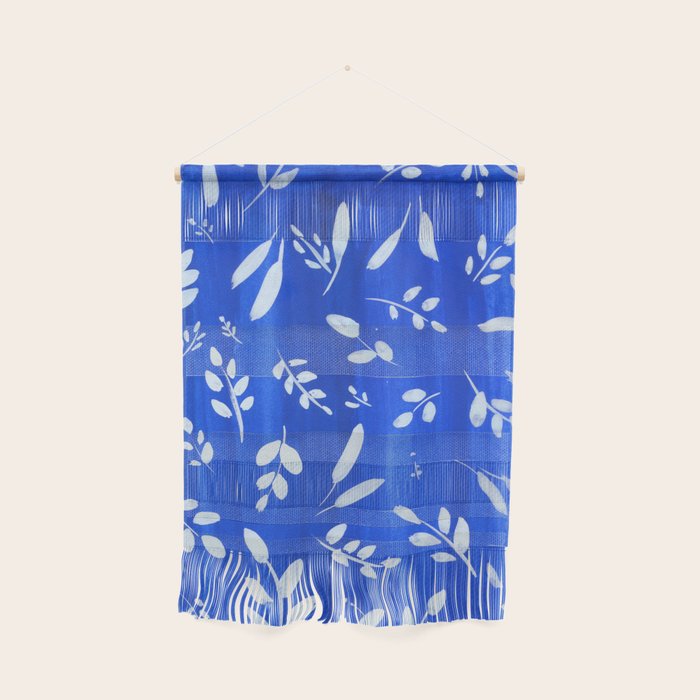 blue and white leaves Wall Hanging Gallery Image 1
