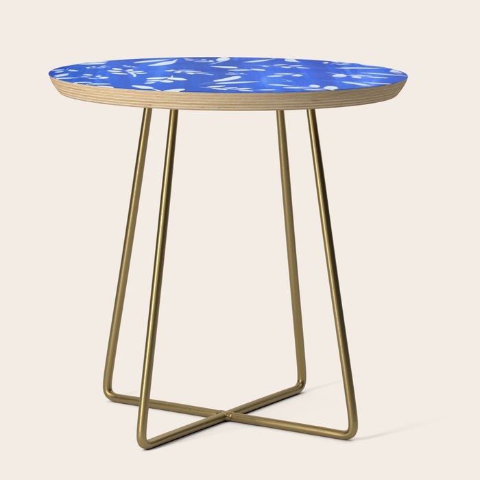 blue and white leaves Side Table Gallery Image 1