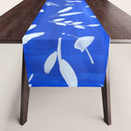 blue and white leaves Table Runner Gallery Image 1