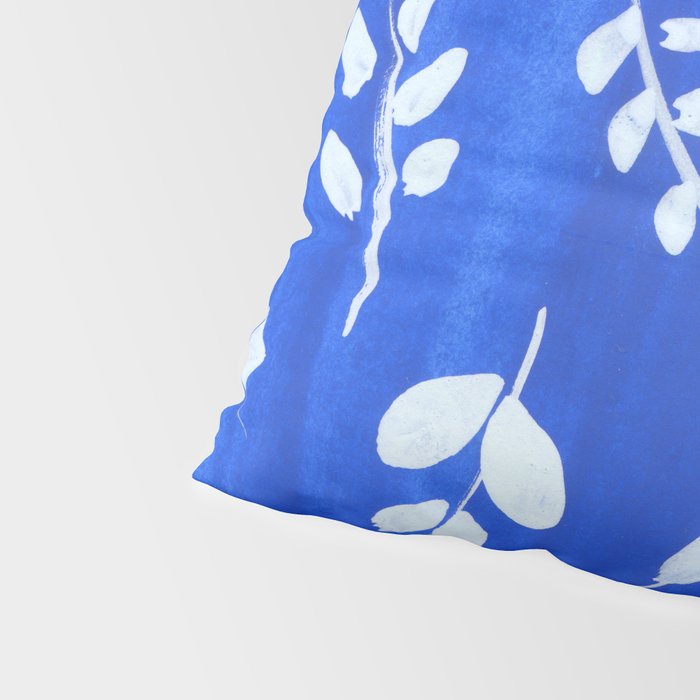 blue and white leaves Pillow Sham Gallery Image 4