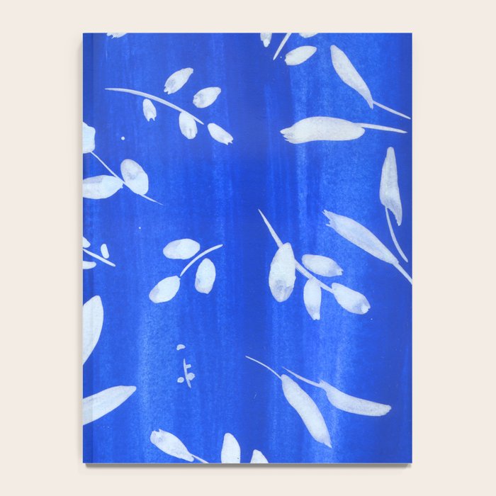 blue and white leaves Notebook Gallery Image 4