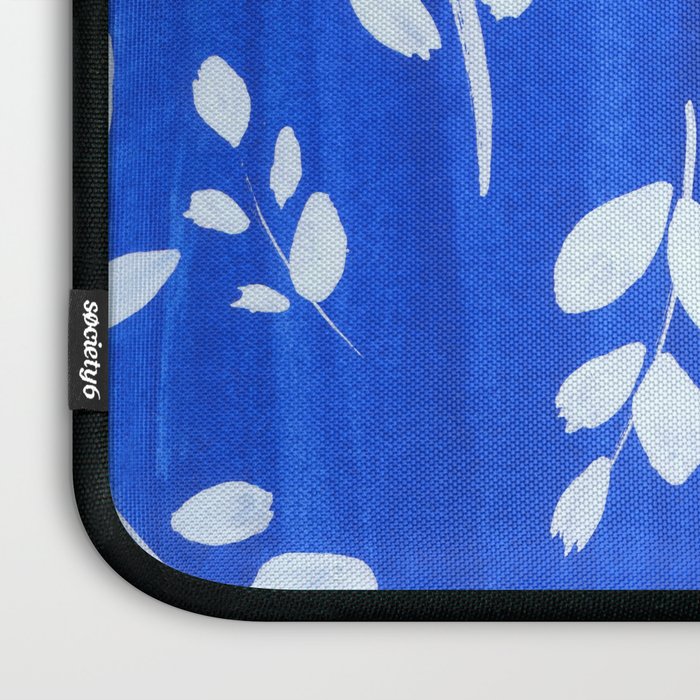 blue and white leaves Laptop Sleeve Gallery Image 3