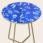 blue and white leaves Side Table Gallery Image 2