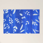 blue and white leaves Welcome Mat Gallery Image 1