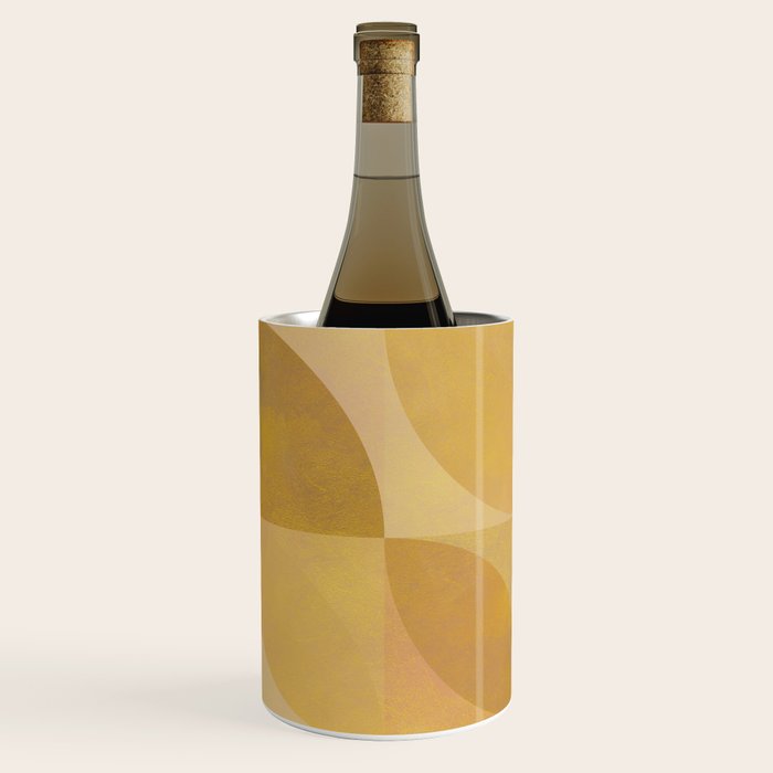 mid century geometric gold shapes Wine Chiller Gallery Image 1