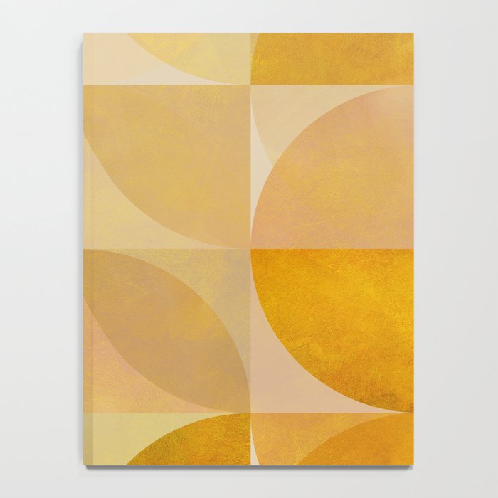 mid century geometric gold shapes Notebook Gallery Image 4