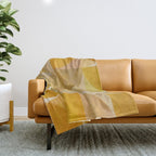 mid century geometric gold shapes Throw Blanket Gallery Image 1