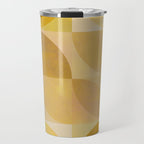 mid century geometric gold shapes Travel Mug Gallery Image 1