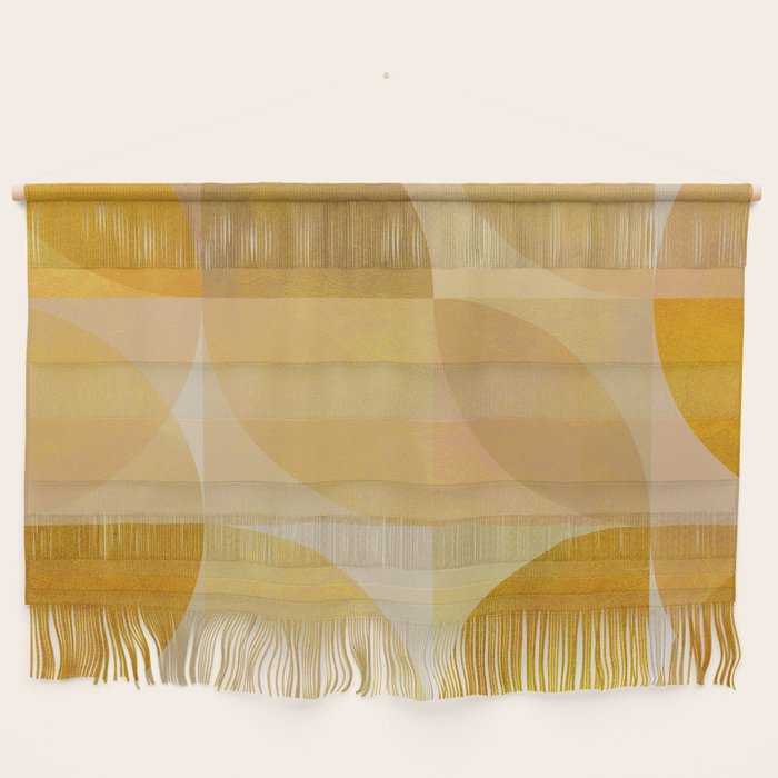 mid century geometric gold shapes Wall Hanging Gallery Image 1