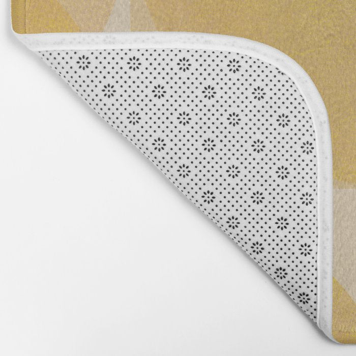 mid century geometric gold shapes Bath Mat Gallery Image 2