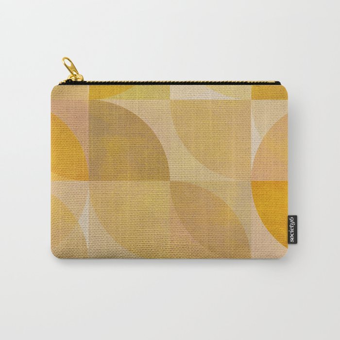 mid century geometric gold shapes Carry All Pouch Gallery Image 1