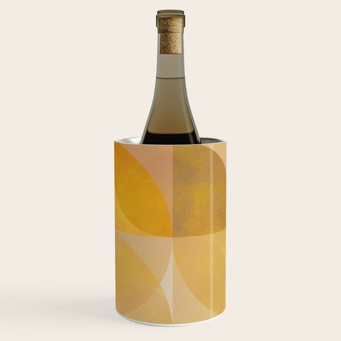 mid century geometric gold shapes Wine Chiller Gallery Image 2