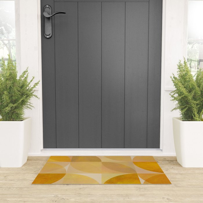 mid century geometric gold shapes Welcome Mat Gallery Image 3