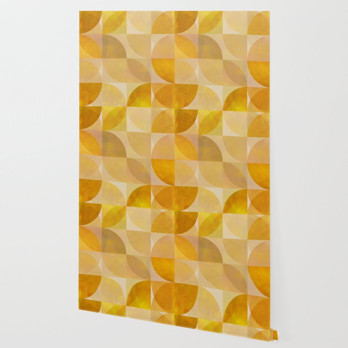 mid century geometric gold shapes Wallpaper Gallery Image 2