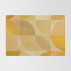 mid century geometric gold shapes Rug Gallery Image 2