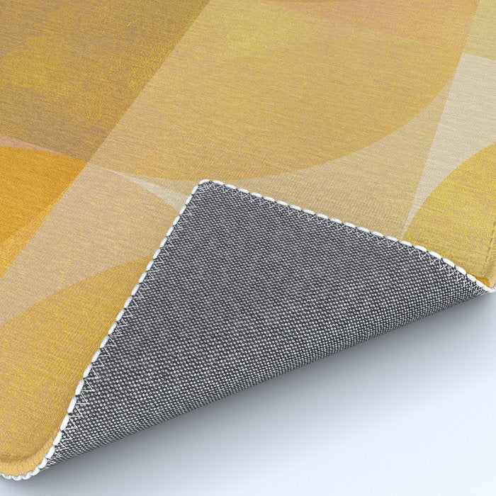 mid century geometric gold shapes Rug Gallery Image 4