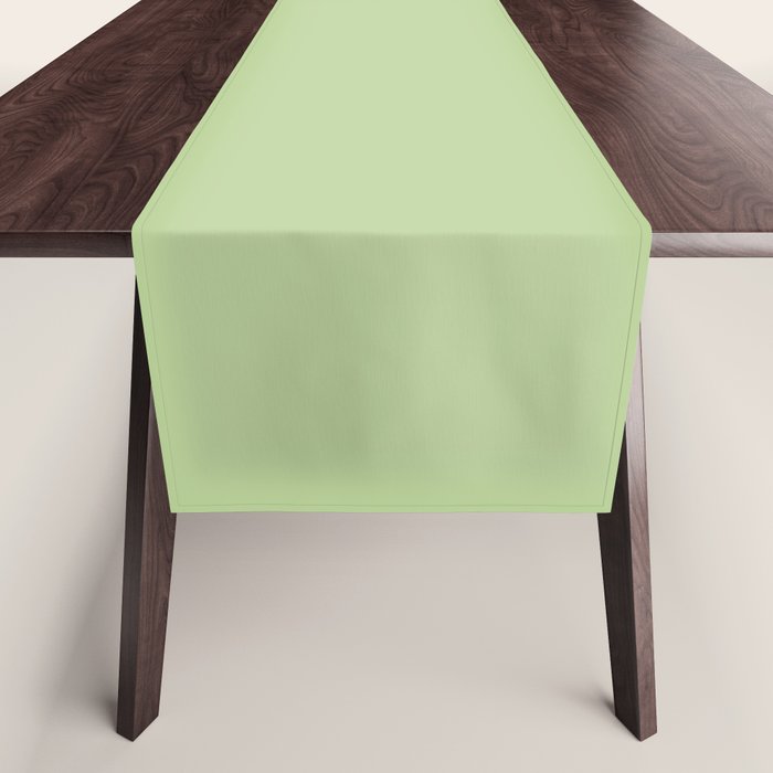 Pistachio Green Solid Color Table Runner Gallery Image 1