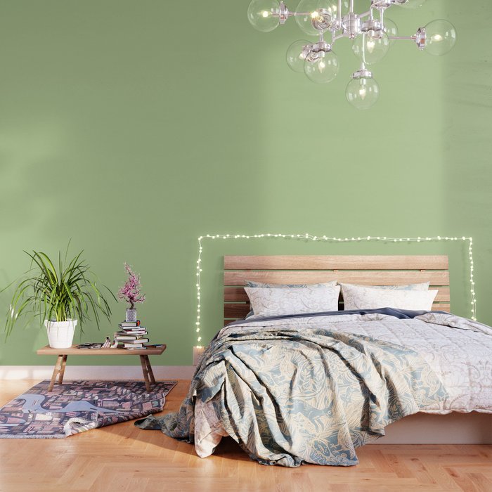 Pistachio Green Solid Color Wallpaper Gallery Image 3