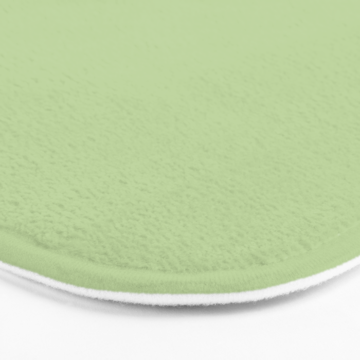 Pistachio Green Solid Color Bath Mat Gallery Image 3