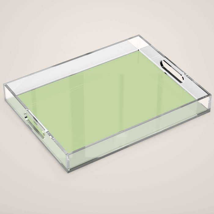 Pistachio Green Solid Color Acrylic Tray Gallery Image 1